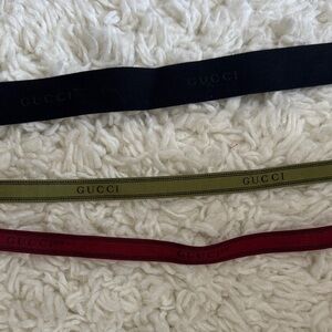 Gucci ribbons Set in Black, Green, and Red